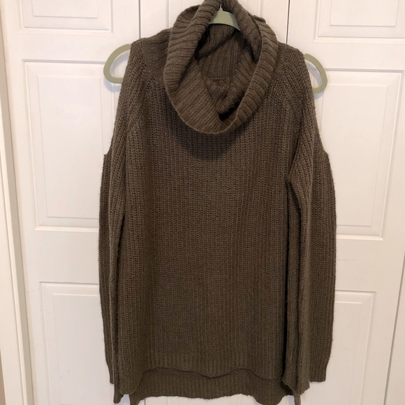 Revamped Cold Shoulder Cowl Neck Sweater - Picture 2 of 8